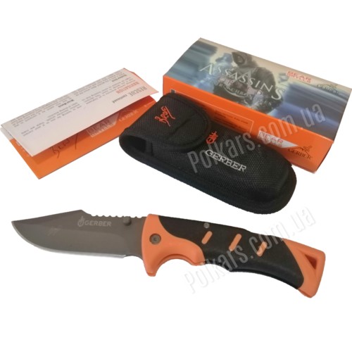 Нож туристический складной Gerber105 мм без пилки (orange) ХL