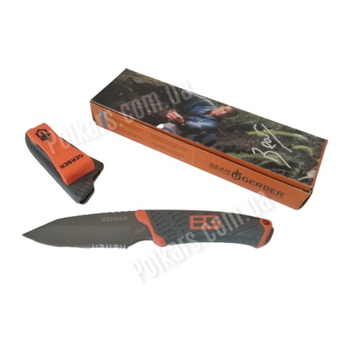 Нож Gerber туристический с пл. чехлом 83 мм (orange)